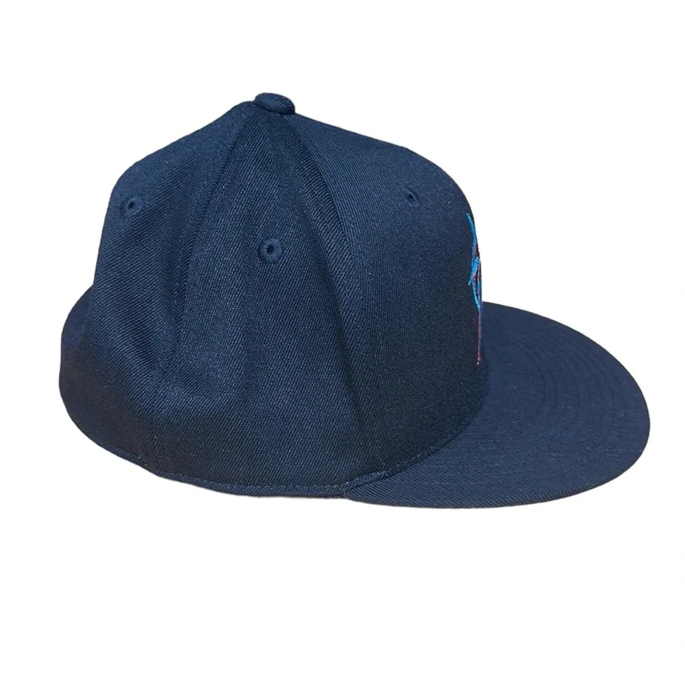 Miami Florida Marlins 210 Fitted Black Blue Red Embroidered Cap Hat Size L/XL